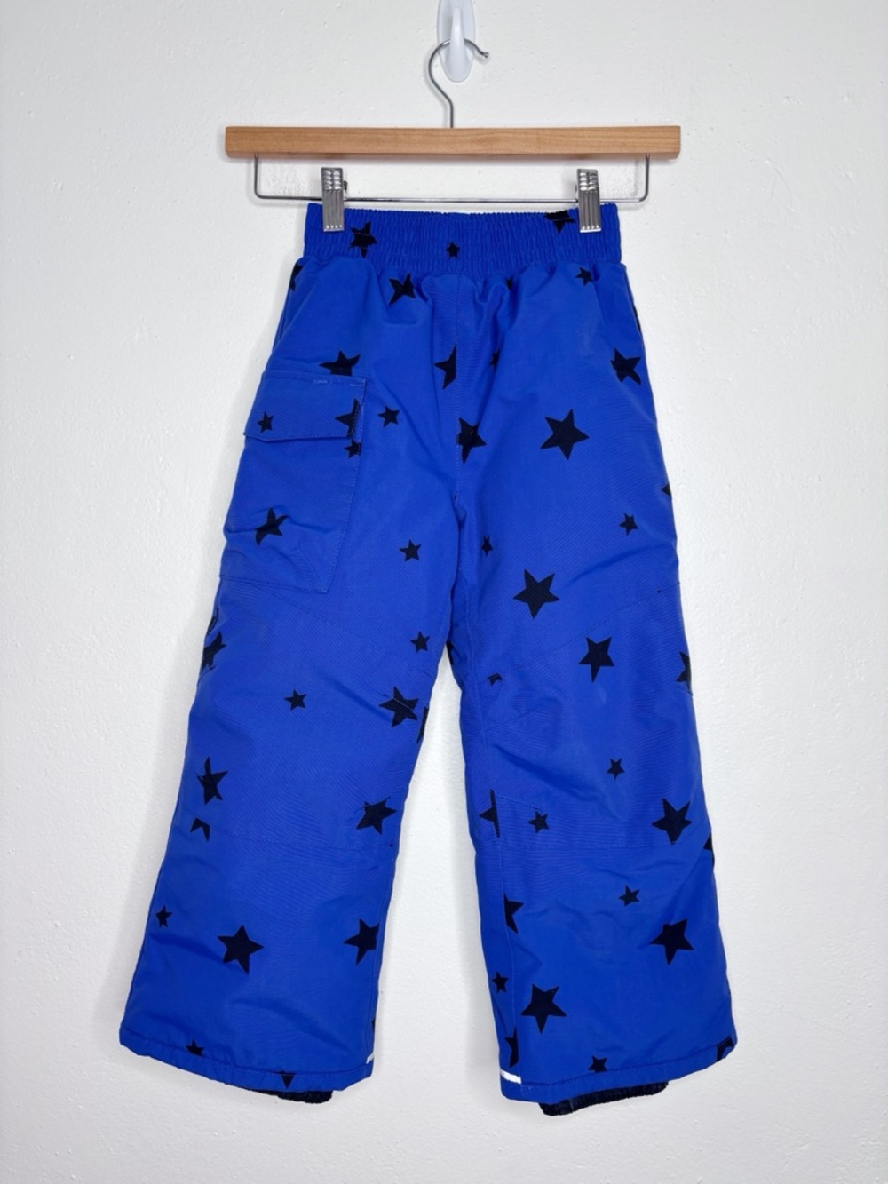 Hanna Andersson Blue Black Star Print Insulated Snow Pants Size 5T EUC